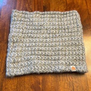 Sh*t Shit That I Knit STIK Shaw Neckie Cowl Scarf Grey Alpaca Blend Like New